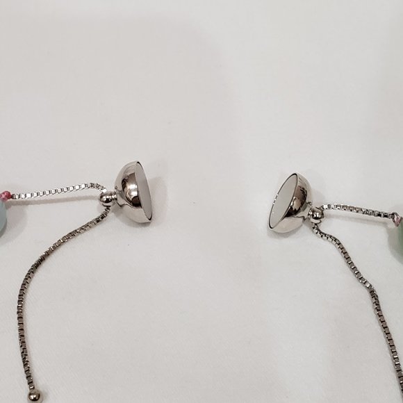 Natural gemstone "Baby Momma" necklace 540 tcw 12-17mm beads Rhodium over 925 SS - Picture 4 of 5